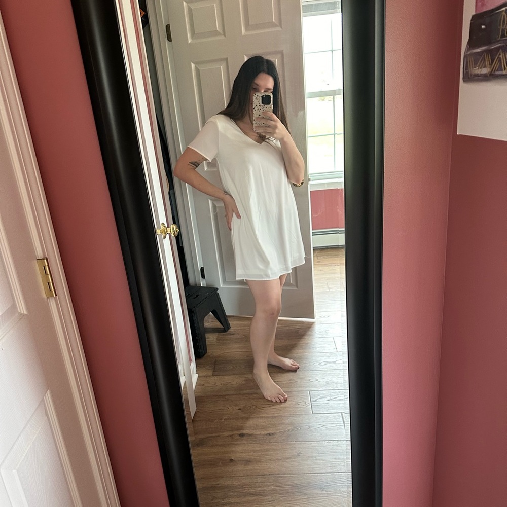 Lulus white shift dress